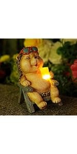 Miniature Frog Garden Statue Gifts Christmas Decorations Fairy Garden Accessories Outdoor Lights Solar Garden Frog Decor Art Housewarming Gift for Patio,Yard,Lawn Ornament,3.89"x2.36"x3.93