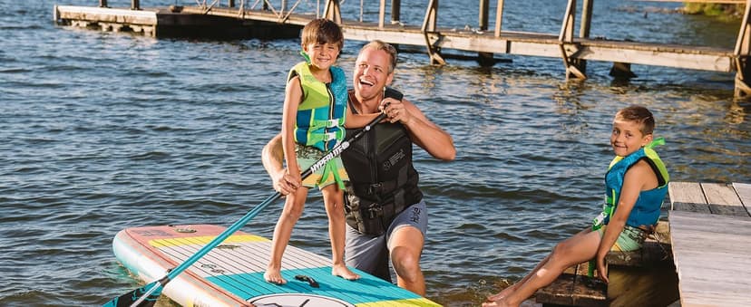 HyperLite Men's Elite Life Jacket - US Coast Guard Approved Level 70 Buoyancy Aid, Great for Any Water Sports Activity Including Boating, Paddle & Swimming