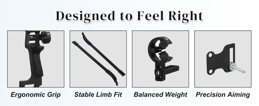 Recurve Bow and Arrow Set for Adults, 30–40lbs Right-Handed Archery Kit with Carbon Arrows & Accessories for Outdoor Target Practice