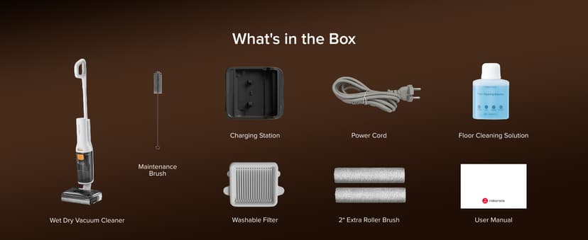 roborock F25 GT Set Wet Dry Vacuum Mop, Wet Dry Vacuum Cleaner Cordless, 20000Pa Floor Cleaner Machine for Tile Hard Floor, 194°F Self Cleaning Mop Combo with 180° Lie-Flat, 2 Extra Roller Brush