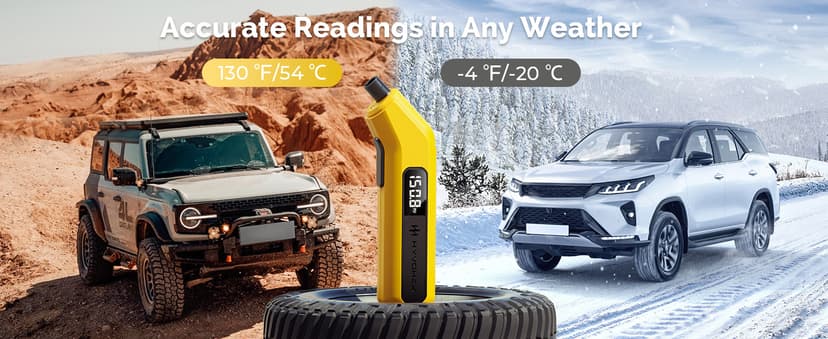 Tire Pressure Gauge Digital 200 PSI, HYVOHEX Tire Gauges for Tire Pressure with AAA Batteries, Visual LED Display Tire Gauge with Backlight, Digital Tire Gauge for Car Truck Motorcycle Bicycle