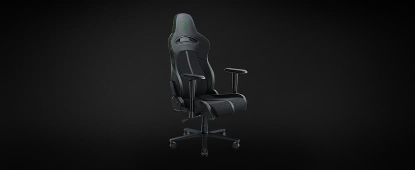 Razer Enki X Essential Gaming Chair: All-Day Comfort - Built-in Lumbar Arch - Optimized Cushion Density - Dual-Textured, Eco-Friendly Synthetic Leather - Adjustable 152-degree Recline - Black