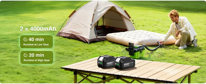 TaskStar Cordless Shop Vac, 2.6 Gal 2x4.0Ah Battery Powered Shop Vac, 3-in-1 Cordless Shop Vacuum Wet and Dry with Strap, 4 Wheels, Accessory Storage Holder, Ideal for Garage, Car, Workshop