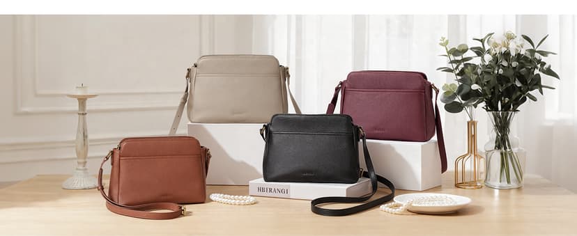 befen Anti-theft Crossbody Bag for Women Geniune Leather, Small Cross Body Shoulder Handbags with RFID Card Slots