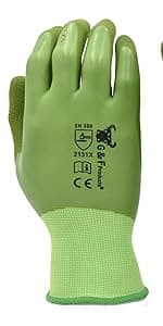 G & F Products 12 PAIRS Mens Working Gloves with Micro Foam Coating - Garden Gloves Texture Grip - men’s Work Glove For general purpose, construction, yardwork, Large (1519L-12),Grey/Black