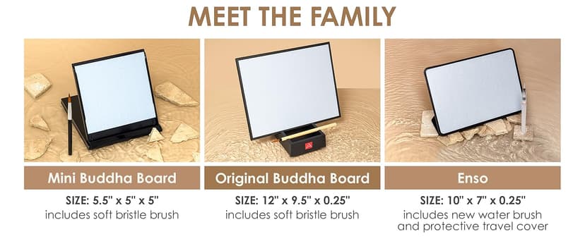 Buddha Board – The Original Water Painting Board for Mindfulness & Creativity – Unique Gift for Artists, Adults & Kids – Mess-Free Zen Art Supplies