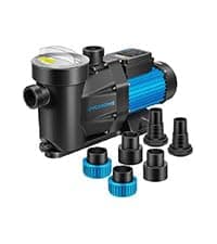 VIVOHOME 2.0HP Pool Pump - 115V/230V Self-Priming Motor - In/Above Ground - 6800GPH Energy Efficient - 1.5", 2", and 1.25"-1.5" Connectors w/Strainer Basket