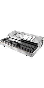Weston Brands Vacuum Sealer Machine for Food Preservation & Sous Vide, Extra-Wide 5mm Bar for Sealing Bags up to 16" Wide, 935 Watts, Commercial Grade Pro 2300, Stainless Steel (65-0201)