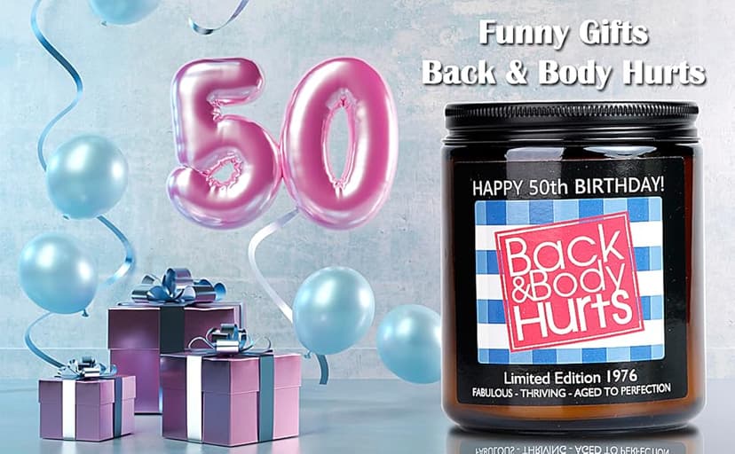 50th Birthday Gifts for Her and Him, 50th Birthday Decorations for Women Men, Funny Birthday Gifts for Women Mom Dad Husband Wife Friends Sister, Cool Best Gift Ideas for 50 Year Old Woman