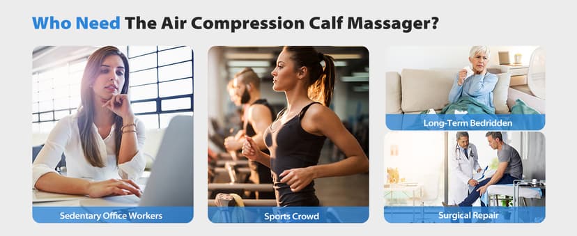 CINCOM Leg Massager for Circulation and Pain Relief, Air Compression Calf Massager with 2 Modes 3 Intensities Helpful for RLS Edema and Muscles Relaxation Gifts