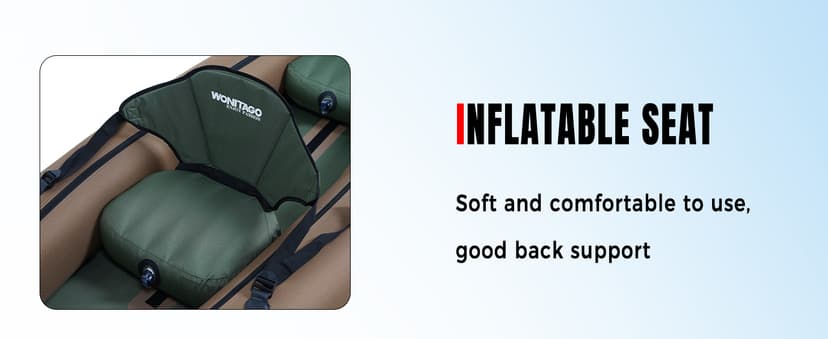 Inflatable Kayak, Portable Ripstop Oxford Cloth Recreational Touring Kayak with Fiberglass Kayak Paddle, Hand Pump and Carrying Bag, 1/2 Person
