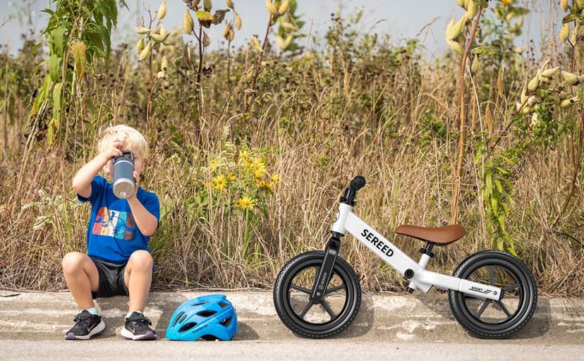No Pedal Kids Toy Bike for 2-5 Years Old, Customize Plate with 3pcs Stickers (White) SEREED Toddler Balance Bike 2 Year Old, Gift for 2-3 Boys Girls, Adjustable B0DDQ4FQHK