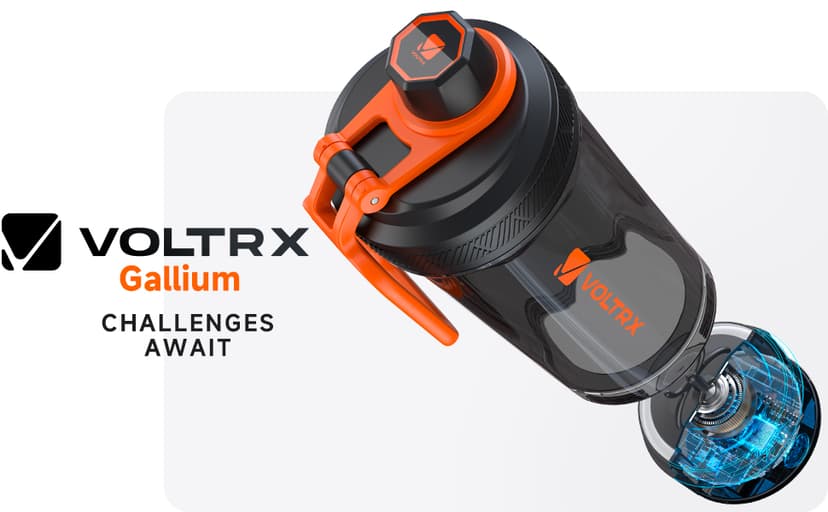 VOLTRX Electric Protein Shaker Bottle - USB Rechargeable Mixer Cup for Shakes and Meal Replacements, BPA-Free Tritan, 24oz