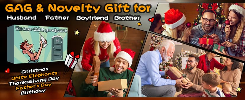 Funny Porta Potty Shot Glasses: White Elephant Gag Fun Novelty Yankee Party Exchange Gifts for Adults Men - Secret Dirty Santa Christmas Stocking Stuffers Ideas for Dad Husband Coworker Brother