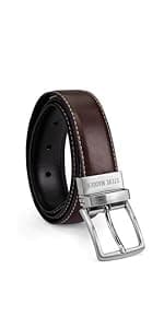 Steve Madden mens Reversible Men's Dress Casual Every Day Leather Belt