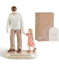 Hand-Painted Shoulder-Ride Sculpture in Gift Box for Father's Day, Birthdays, Christmas, Weddings and Home Display Storieme Father Daughter Figurine, Gift for Dad Birthday from Daughter B0F8V8VJNH