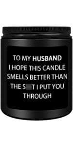 Anniversary Birthday Gifts for Men, Gifts for Boyfriend, Funny Romantic Wedding Gift for Men, Him, Boyfriend, Husband, Best Friends, Lover, Black Cedar Juniper Sandalwood Candle