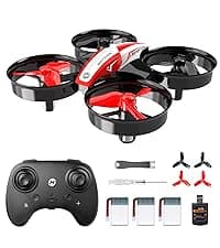Holy Stone Mini Drone for Kids and Beginners RC Nano Quadcopter Indoor Small Helicopter Plane with Auto Hovering, 3D Flips, Headless Mode and 3 Batteries, Great Gift Toy for Boys and Girls, HS210 Blue