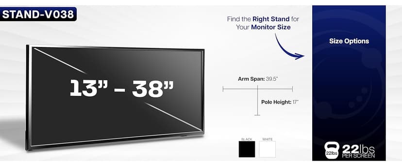 VIVO Dual Monitor Desk Mount, Holds 2 Computer Screens up to 30 inches and 22lbs Each, Heavy Duty Fully Adjustable Steel Stand with C-Clamp and Grommet, Black, STAND-V002