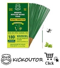 KICKOUTOR Mosquito Repellent Incense Coils with Natural Citronella Oil, 20 Coils & 4 Stands, DEET-Free Outdoor Protection for Patio, Backyard & Camping, Burns 5-7 Hours Against Gnats & No-See-Ums