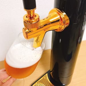 GREEN HOUSE: Draft Pour Beer Dispenser & Ultra Fine Foam Maker - Mini Kegerator for Home. Draft Pour and Ultra Fine Foam covering top makes your regular beer taste delicious and keep longer.