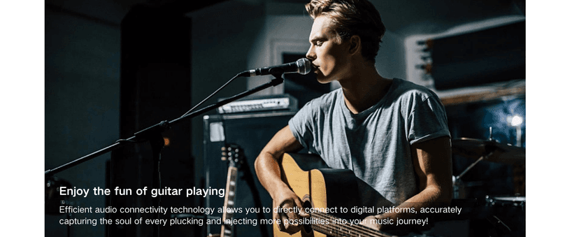 HOSONGIN USB Guitar Cable, Dual USB-C and USB-A Connectors, 16-bit/48kHz High-Fidelity Audio Adapter for Electric Guitar/Bass, Compatible with GarageBand, Audacity, and MacBook, 10 Feet