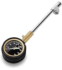 Schrader and Presta Bicycle Tire Pressure Gauge 60 PSI / 4 Bar, Tire Air Pressure Gauge Luminous Dial, Suitable for Car, Motorcycle, Bike, SUV