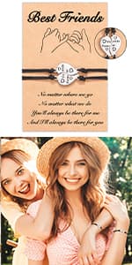 Gifts for Girlfriend Boyfriend His Her Tarsus Pinky Promise Couple Bracelets Set Morse Code Jewelry B083NCSP9Z