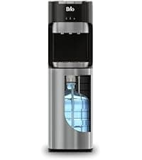 Brio 520 ICE Water Dispenser for 5 Gallon Bottle | Bullet Ice Maker Bottom Load Cooler | UV Self Cleaning, LED Touch Display with Digital Clock, Night Light, Child Safety Lock | 2X Fast Dispense