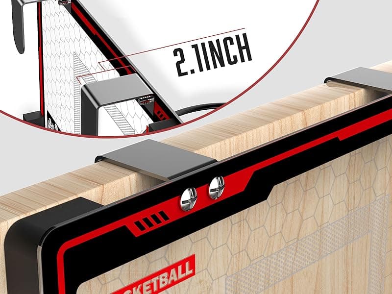 HopeRock Indoor Basketball Hoop for Kids, Over The Door Mini Basketball Hoops, with LED Light, Scoreboard, Birthday Toys Gifts for 5 6 7 8 9 10 11 12+ Year Old Boys