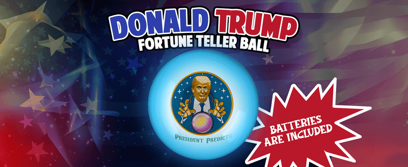 Talking President Predicto - Donald Fortune Teller Ball - Ask Crystal Ball Question & Hear Trump's Real Voice - Makes for Unique Halloween Party Favors & White Elephant Gifts