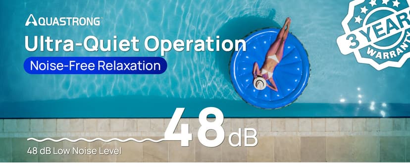 AQUASTRONG Inverter Swimming Pool Heat Pump,Pool Heater for Above Ground and Inground Pool Heating and Cooling Pool Heater, Smart WiFi Control Pools Up to, 9000 Gallons