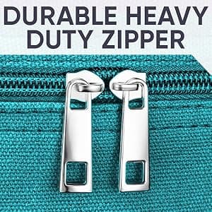 CRAFTISS Knitting Bag Yarn Storage - Christmas Gift - Durable Canvas Yarn Holder for Crochet Accessories - Organizer Crochet Bag with Knitting Accessories Case (Turquoise)