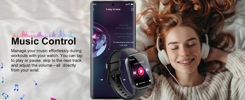 Puqo Puqo Smart Watches for Men Women, 1.95" HD Touchscreen Fitness Tracker with Bluetooth Calls, IP68 Waterproof, 120+ Sport Modes, 7-Day Battery, 24/7 Heart Rate & Sleep Monitor for Android iOS (Blue)