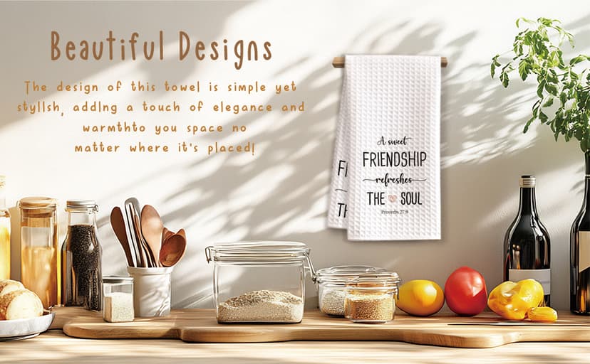 A Sweet Friendship Refreshes The Soul, Christian Gifts for Women Friends, Friendship Gifts for Christian Kitchen Towel Hand Towels, Hostess Gifts