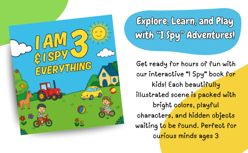 Gifts for 3 Year Old Girls Boys : I Am 3 & I Spy Everything : Toddler Eye Spy Book for Three Yr: Fun Search & Find Activity Book for Toddlers ... Simple Shapes, Colors, and Counting Practice B0FCD5PN4R