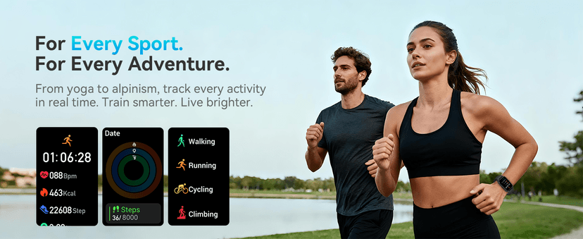 ChronArk Fitness Tracker for Women Men, Activity Smart Watch Compatible with Android iPhone, Step Counter with 110+ Sports, Sleep Monitor, Calorie Counter, IP68 Waterproof (Black, 1.57)