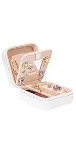 KElofoN Travel Jewelry Case and Organizer with Mirror - Gift for Women and Girls