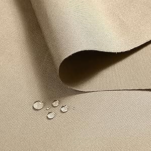Waterproof Canvas Fabric by The Yard 58" W 600D Upholstery Polyester Material Indoor Outdoor Water Resistant Fabric for Chair Cushion Furniture Cover Sewing DIY Cloth, 1 Yard Khaki