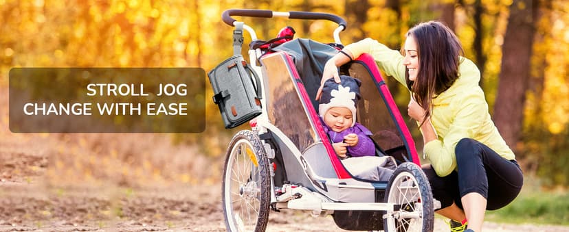 Portable Diaper Changing Pad for Baby, Detachable Travel Changing Pad with Baby Wipes Pocket, Gifts for Baby Shower, Newborn Girls and Boys (Grey)