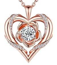 2-3 Ct Moissanite Heart Necklaces for Women, 18K Gold Plated Romantic Pendant for Anniversary Birthday, 925 Sterling Silver Jewelry for Wife Girlfriend Mom Her