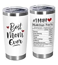 TEEZWONDER Christmas Birthday Gifts for Mom - 20 oz Stainless Steel Insulated Coffee Tumbler with Lid - Mothers Birthday Gifts from Daughter Son, Mothers in Law, Mama, Grandma, Tumblers for Women