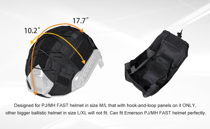 IDOGEAR Tactical Helmet Cover for Fast Helmet camo Helmet Cover for Airsoft Helmet in Size M/L, Military Paintball Hunting Shooting Gear - 500D Nylon - Without Helmet