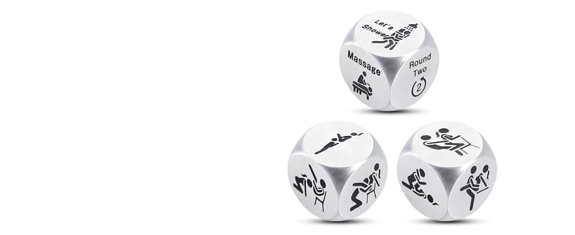 Anniversary Steel Gifts for Him Her Date Night Dice Gift for Boyfriend Girlfriend Wife Husband Couple Women Men Food Dice Decider Sweetest Day Birthday Wedding Valentines Christmas White Elephant