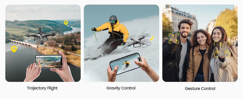 Holy Stone HS110D FPV RC Drone With 1080P HD Camera Live Video 120 Wide Angle WiFi Quadcopter With Gravity Sensor, Voice Control, Gesture Control, Altitude Hold, Headless Mode, 3D Flip RTF 2 Batteries