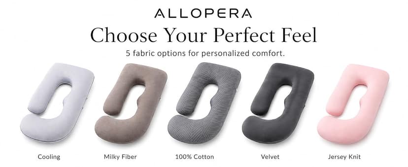 Pregnancy Pillow, Full Body 57 Inch Maternity Pillow with Removable Washable Cover - Sleep Support for Legs, Back, Neck, Shoulder, HIPS, Belly for Pregnent Women, Black Grey Velvet Cover