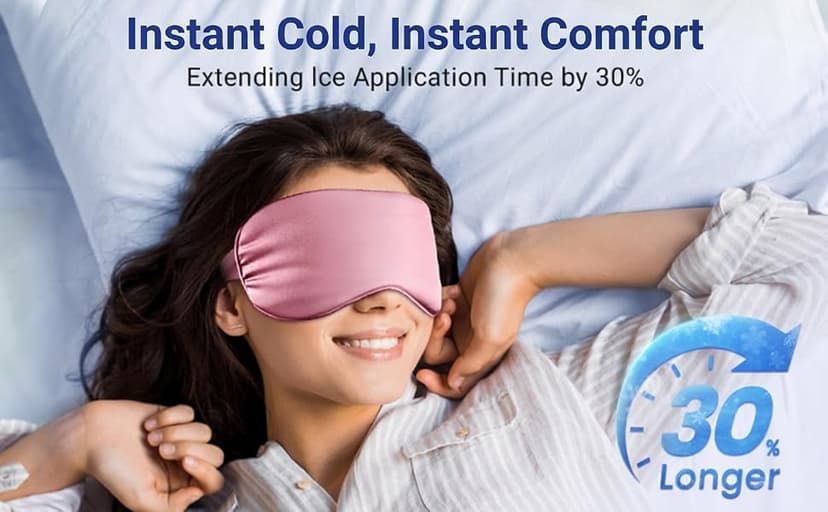 Self Care Gift for Women, Cooling Eye Mask for Puffy Eyes, Tired Eyes, Headache Relief and Migraine Comfort, Reusable Gel Cold Compress for Soothing Eye Care, Relaxing Gifts for Women Pink B0CXP9WFT2