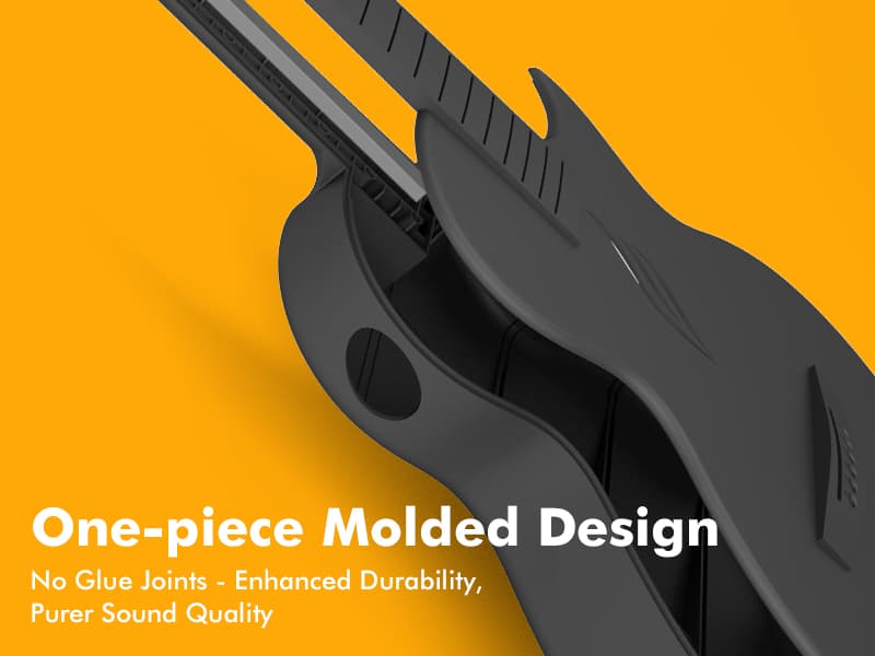 Enya Nova Go Carbon Fiber Travel Acoustic Guitar | 1/2 Size Lightweight Moisture-Proof Guitara | Adult & Beginner Portable Guitar with Gig Bag & Accessories (Black)