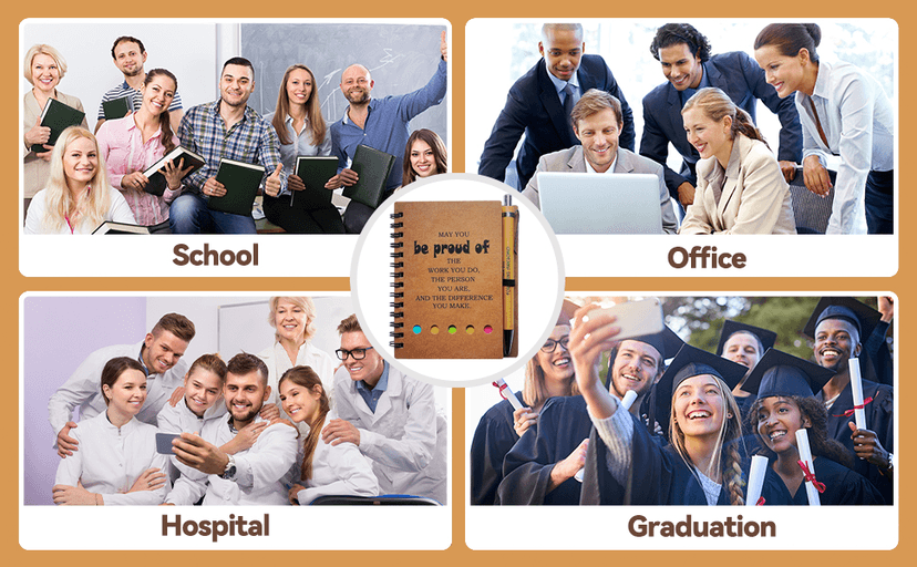 2026 Inspirational Spiral Notebook 10 Sets Portable Employee Appreciation Gifts Bulk Journals with Sticky Note Pen for Teachers Students Friends Colleagues Volunteer Nurse and Family Thank You Gifts B0DPKGP4F4