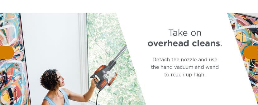 Shark Rocket Ultra-Light Corded Bagless Vacuum for Carpet and Hard Floor Cleaning with Swivel Steering (HV301), Gray/Orange